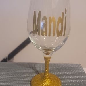 Glitter wine glass